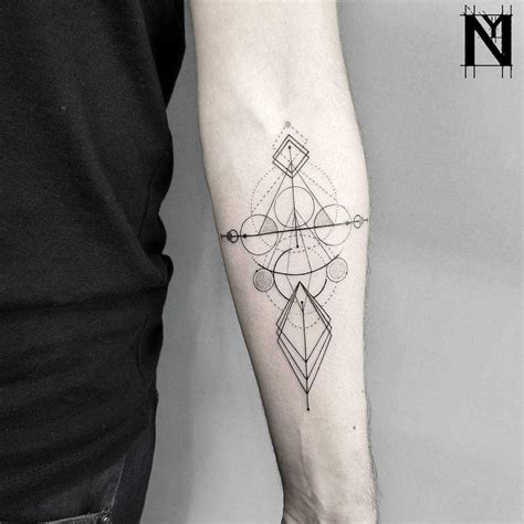 Custom Sacred Geometry Tattoo Inked On The Left Forearm Sacred