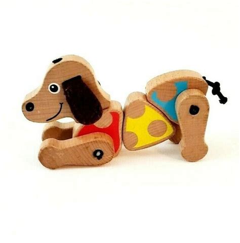 Melissa And Doug Wooden Dog Poseable Toy Animal Ebay
