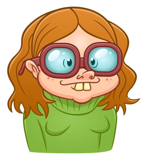 Ugly Girl With Glasses Illustrations Royalty Free Vector Graphics