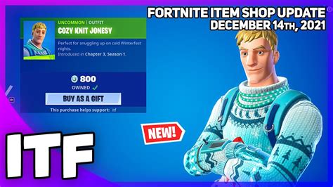 Fortnite Item Shop New Cozy Knit Jonesy Outfit December 14th 2021 Fortnite Battle Royale