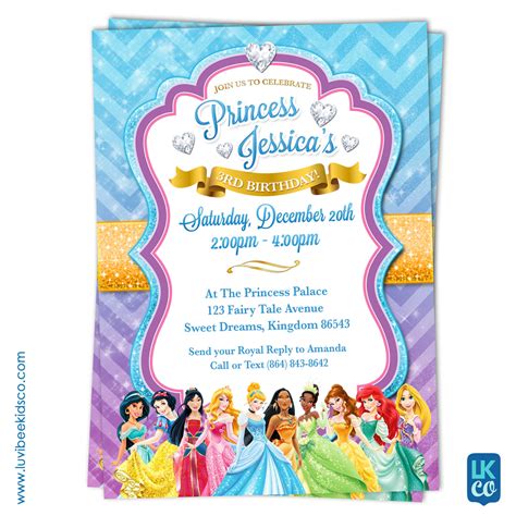 Newest 23 Princess Birthday Invitations