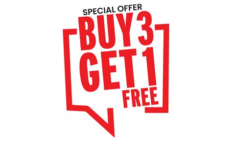 Buy Three Get One Free Icon On Transparent Background 19879182 Png