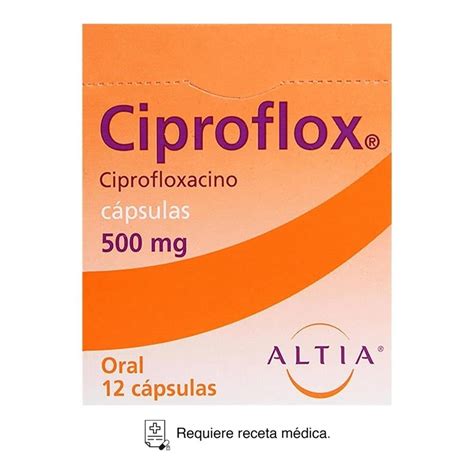 Ciproflox Ciprofloxacino 500 Mg 12 Cápsulas Walmart
