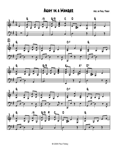 Away In A Manger Sheet Music Pdf Jazzmentl