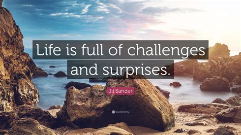 Jil Sander Quote Life Is Full Of Challenges And Surprises