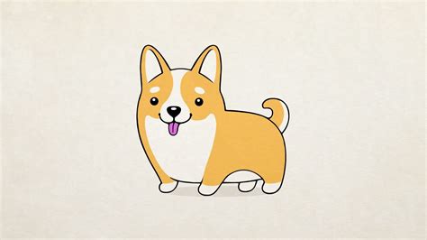 How To Draw A Cute Dog Cute Dog Drawing Cartoon Dog Drawing Corgi