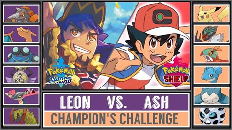 Champion Battle Ash Vs Leon Pokémon Swordshield Youtube