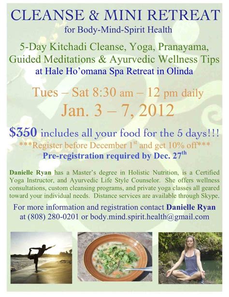 January 3 7 Cleanse And Mini Retreat Flyer Samana Wellness