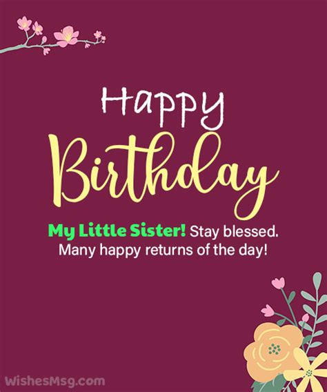 Birthday Quotes For Little Sister