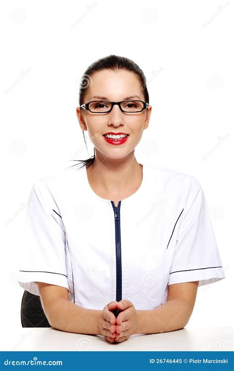 Smiling Medical Doctor Woman Stock Image Image Of Beautiful