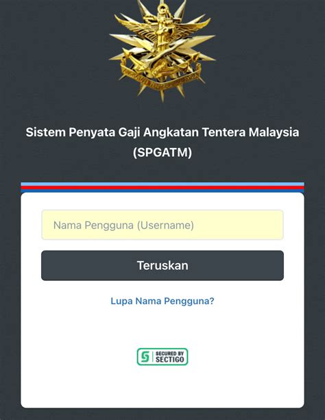 Spgatm Login Sistem Penyata Gaji Angkatan Tentera Malaysia