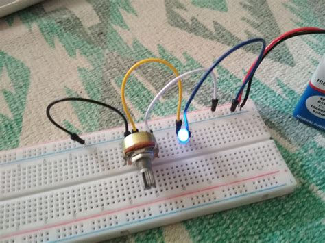 Controlling An Led With Potentiometer Variable Resistor Tutorial