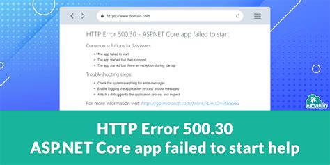 Error 500 30 ASP NET Core App Failed To Start Help DevsDay Ru
