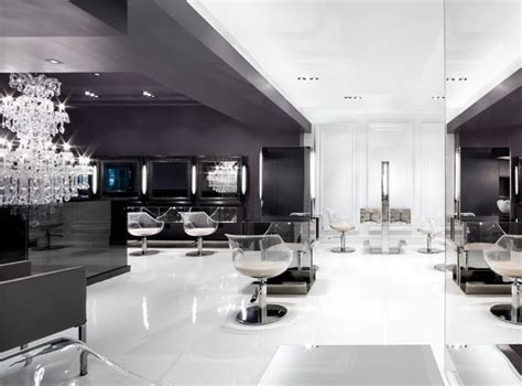 Logix hair salon in calgary is a unique and modern salon with highly educated hair specialists. gray + black + white Kerastase salon | Nail salon decor ...