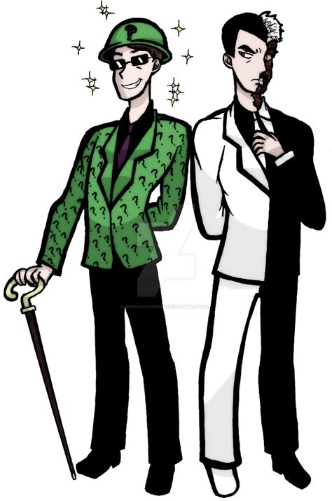 Commission Two Face N Riddler By Buddhathebob On Deviantart