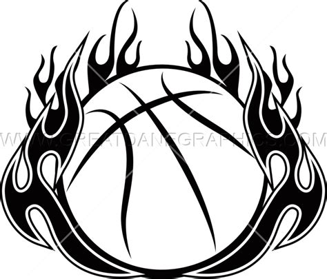 Basketball Tribal Flames Production Ready Artwork For T