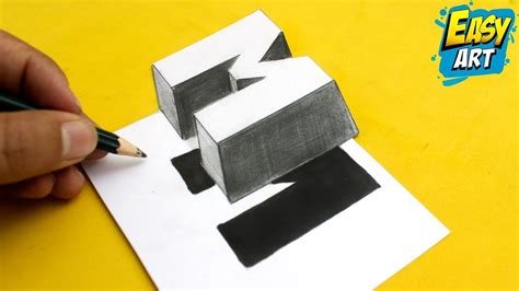Super Facil How To Draw 3d Letters M │dibujos Faciles│como Dibujar