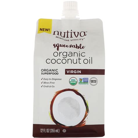 Nutiva Organic Squeezable Virgin Coconut Oil 12 Fl Oz 355 Ml Iherb