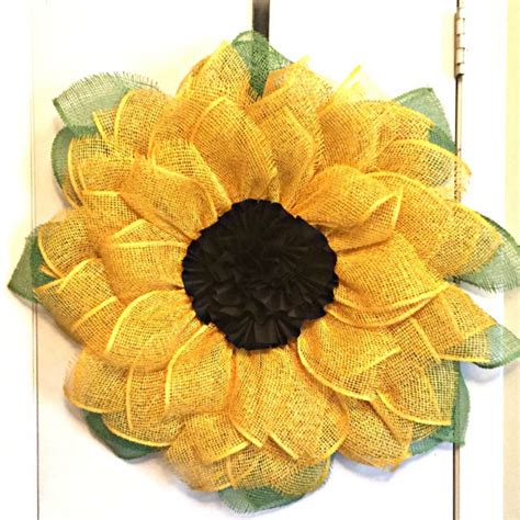 Large Sunflower Wreath Spring Wreath Summer Wreath Etsy Spring