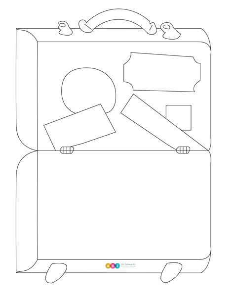 Foldable Printable Suitcase Template