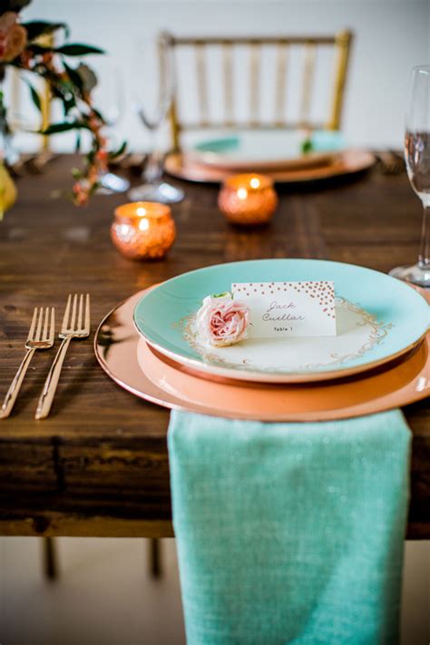 Mint And Rose Gold Wedding Inspiration With Minted My Hotel Wedding