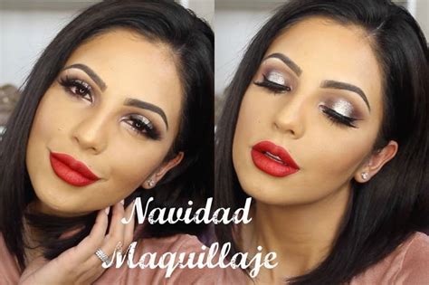 Glittery Eyes And A Red Lip Holiday Makeup Inspiration From Latina