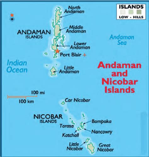 Map Andaman And Nicobar Islands Tourist Map Of English
