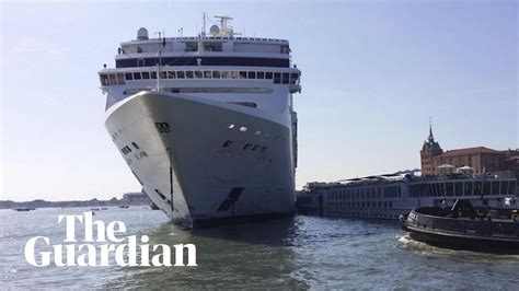 Cruise Ship Crashes Into Venice Dock Youtube