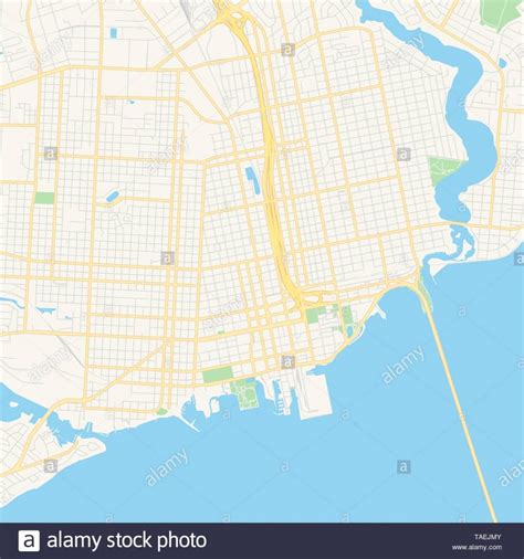 Empty Vector Map Of Pensacola Florida United States Of America