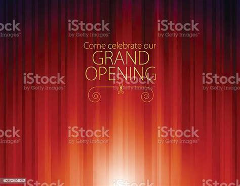 Grand Opening Luxurious Invitation Background Stock Illustration