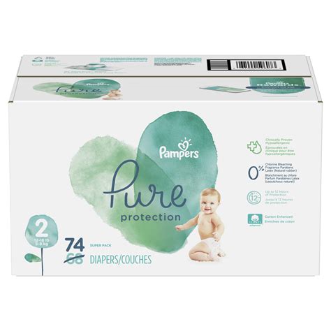 Pampers Pampers Pure Protection Natural Diapers Size 2 74 Ct