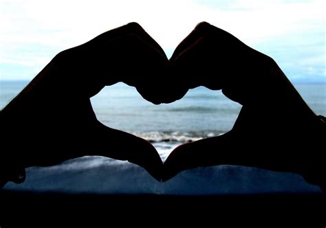 Image Ine Heart Shaped Hands Silhouette