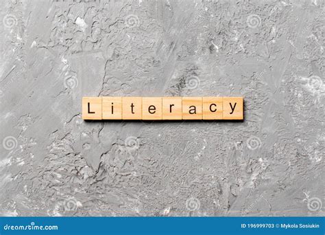 Literacy Word Written On Wood Block Stock Image Image Of Message