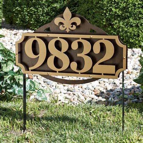 La Casa Fleur House Number Address Sign Yard Stake By Jasonw Studios