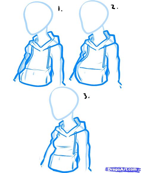 Hoodies are super popular these days. How to Draw a Hoodie, Draw Hoodies, Step by Step, Fashion, Pop Culture, FREE Online Drawing ...