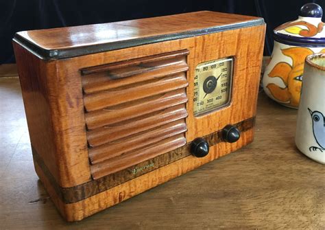 Emerson Ax 217 Restored Antique Am Tube Radio Ingraham Wood Etsy