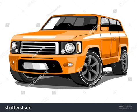 Your orange sports car stock images are ready. Vector Illustration Suv Sport Utility Vehicle Stock Vector ...