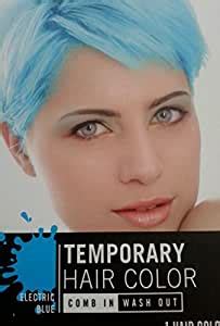 Making a hair color change is incredibly exciting, but there's nothing more frustrating than having your newly updated color wash you out. Amazon.com : Temporary Hair Color - Electric Blue - Comb ...