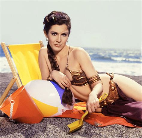 Photos Of Carrie Fisher In The Famous Slave Leia Bikini Promoting Return Of The Jedi In