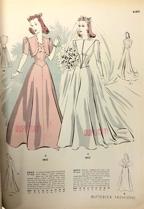 Https://tommynaija.com/wedding/1940s Wedding Dress Sewing Patterns