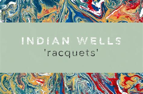 Cover Artwork Racquets Indian Wells On Behance