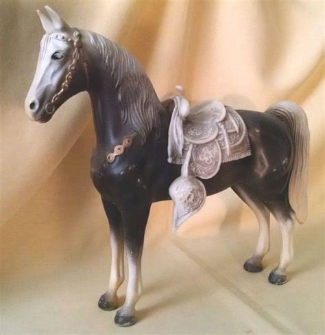 Diamond P Horse 664 Hong Kong Gray Black White Gold Removable Saddle