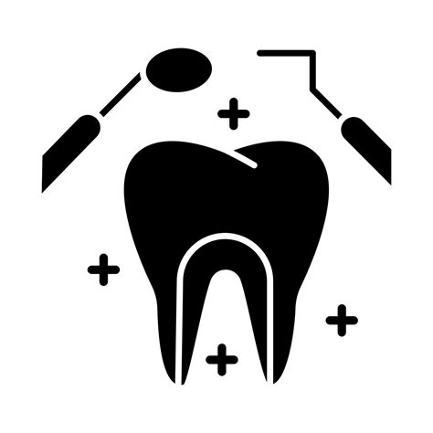 Dental Care Glyph Icon Medical Procedures Dentistry Odontology