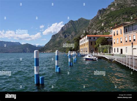 Marone Lake Iseo Brescia Province Lombardy Italy Stock Photo Alamy