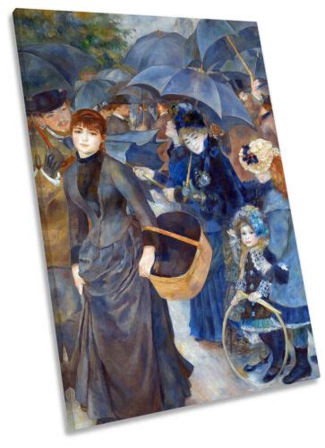 Pierre Auguste Renoir The Umbrellas Picture Canvas Wall Art Portrait