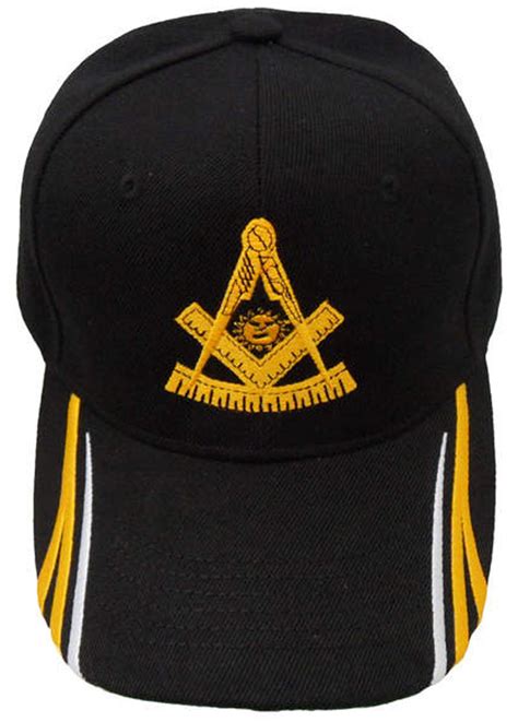 Past Master Mason Hat Black Baseball Cap With Masonic Emblem Lodge He