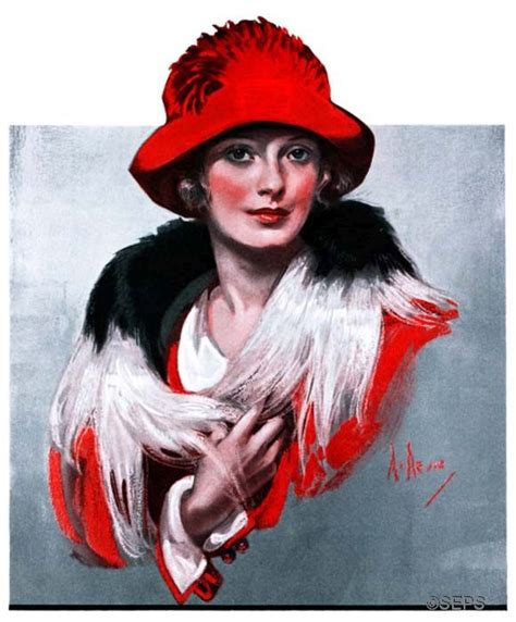 Woman In Red Hat The Saturday Evening Post