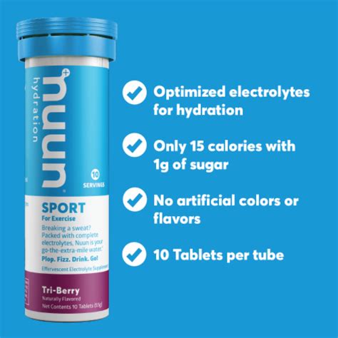 Nuun Hydration Sport Tri Berry Effervescent Electrolyte Supplement