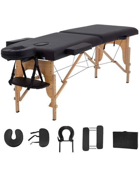Black N White Wood Folding Massage Bed For Beauty Parlor At Rs
