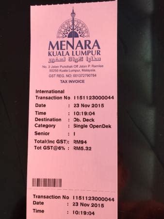 4 opiniones sobre klcc skybridge. TICKET PRICE FOR AFTERNOON TEA - Picture of Menara Kuala ...